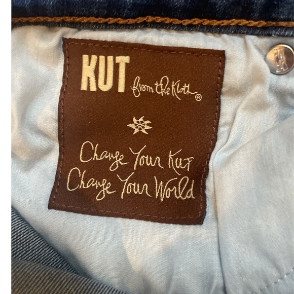 Kut From the Kloth Jeans Size 8 Catherine Boyfriend Patchwork Distressed Hi Rise - Picture 8 of 8